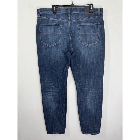 Lucky Brand 121 Slim Straight Jeans Mens 38x32 Blue Denim Dark Wash Stretch - Picture 3 of 11